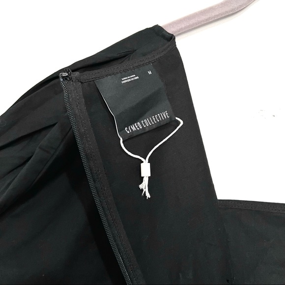 NWOT C/MEO Collective Corset Bodice Mini Puff Sleeve Black Dress MSRP $269 - Picture 11 of 11